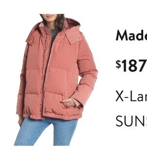Madewell Mauve Pink Puffer Jacket